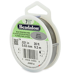 30 Feet - Beadalon 7 Strand Wire .021 inch Bright - BeadPrism