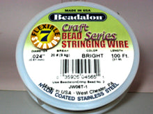 Load image into Gallery viewer, 100 Feet - Beadalon 7 Strand Wire .024 inch Bright - BeadPrism