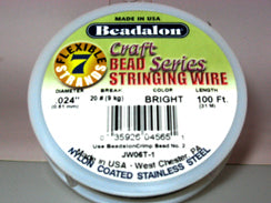 100 Feet - Beadalon Bead Stringing Wire, 7, 19, 49 Strand Wire,100 Feet Length, Bright, Gold, Silver Colors