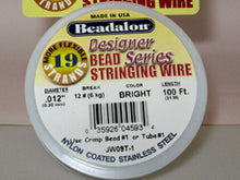 Load image into Gallery viewer, 100 Feet - Beadalon 19 Strand Wire .012 inch Bright - BeadPrism