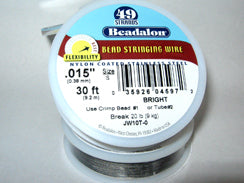 30 Feet - Beadalon 49 Strand Wire .015 inch Bright - BeadPrism