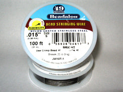 100 Feet - Beadalon 49 Strand Wire .015 inch Bright - BeadPrism