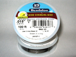 100 Feet - Beadalon Bead Stringing Wire, 7, 19, 49 Strand Wire,100 Feet Length, Bright, Gold, Silver Colors