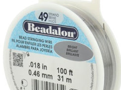 100 Feet - Beadalon 49 Strand Wire .018 inch Bright - BeadPrism
