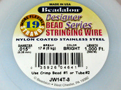 1000 Feet - Beadalon 19 Strand Wire .015 inch Bright - BeadPrism