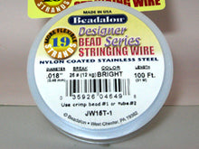 Load image into Gallery viewer, 100 Feet - Beadalon 19 Strand Wire .018 inch Bright - BeadPrism