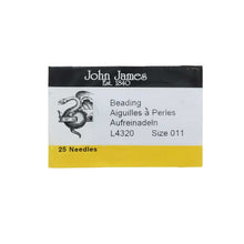 Load image into Gallery viewer, #11 John James English Beading Needles Pack of 25