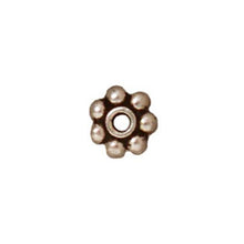 Load image into Gallery viewer, 100 Pc Daisy Heishi Spacer Bead 4mm Antique Silver Finish Tierracast Spacer Beads - P0408SA - BeadPrism