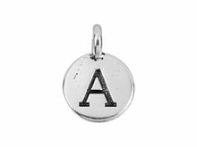 Load image into Gallery viewer, TierraCast Pewter Greek Alphabet Charm Antique Silver Plated -  Alpha