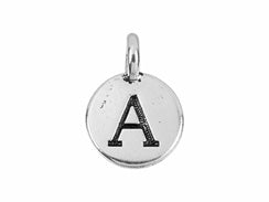 TierraCast Pewter Greek Alphabet Charm Antique Silver Plated -  Alpha