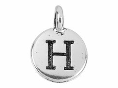 TierraCast Pewter Greek Alphabet Charm Antique Silver Plated -  Eta