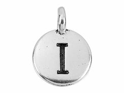 TierraCast Pewter Greek Alphabet Charm Antique Silver Plated -  Iota