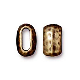 10 Pc Barrel Spacer Bead 6x2mm Internal Diameter Oxidized Brass Finish Tierracast Beads - P5792BO - BeadPrism