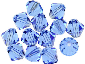 Preciosa Crystal 5328 Sapphire 6mm Bicone Beads Wholesale Packs
