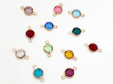 Load image into Gallery viewer, 50 pcs Swarovski Birthstones Connectors Rose Gold Plated Choose color, one color only - CLK6G-50 - BeadPrism