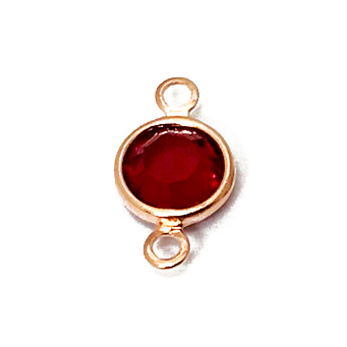 Rose Gold Swarovski Birthstones Links Connectors, crystal birthstone 1 Pc- Choose color R-CLK6G-1 - BeadPrism