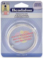 Load image into Gallery viewer, 18 Gauge German Style Round Basemetal Wire Gold, Silver, Copper 4 meter - Beadalon
