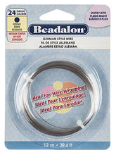 Load image into Gallery viewer, 24 Gauge German Style Round Basemetal Wire Gold, Silver, Copper, Hematite, Antique Brass, Satin Brass, 12 meter - Beadalon