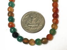 Load image into Gallery viewer, 6mm Multi Color Bright Agate Gemstone, Faceted Round Beads, 15" Full Strand 62 Beads - SAGT223 - BeadPrism