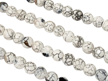 Load image into Gallery viewer, 6mm Nirvana Agate Faceted Round Gemstones, 63 Beads Strand, Cream Ivory Khakhi white Grey - SAGT344 - BeadPrism