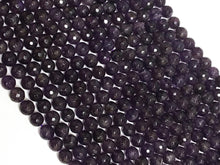 Load image into Gallery viewer, 8mm Natural Amethyst Round Beads Faceted High quality purple gemstones 47 beads full strand - SAY106 - BeadPrism