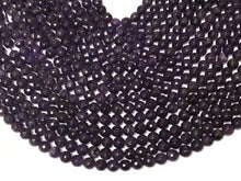 Load image into Gallery viewer, 8mm Natural Amethyst Round Beads Faceted High quality purple gemstones 47 beads full strand - SAY106 - BeadPrism
