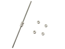 Sterling Silver 3mm Flat Rondelle Slice Beads 1mm Hole, Bracelet Necklace Connector - SB403 - BeadPrism
