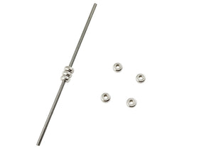 Sterling Silver 3mm Flat Rondelle Slice Beads 1mm Hole, Bracelet Necklace Connector - SB403 - BeadPrism