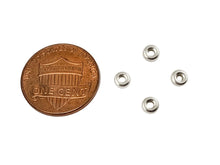 Load image into Gallery viewer, Sterling Silver 4mm Flat Rondelle Slice Beads 1.5mm Hole, Bracelet Necklace Connector - SB404 - BeadPrism