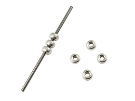 Sterling Silver 5mm Flat Rondelle Slice Beads 1.9mm Hole, Bracelet Necklace Connector - SB405 - BeadPrism