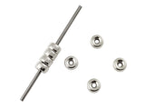 Sterling Silver 6mm Flat Rondelle Slice Beads 1.8mm Hole, Bracelet Necklace Connector - SB406