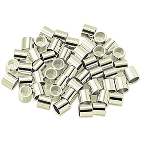 Silver Filled 2 x 2mm crimp beads 100 Pcs (SKU# F-SB859) - BeadPrism