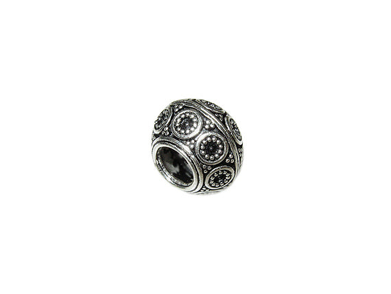 Sterling Silver Fancy Bali Style Large Hole Bead - BeadPrism