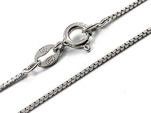 Load image into Gallery viewer, Mothers Day Necklace Sterling Silver Super Mom Charm with Rhodium Plated Sterling Silver 0.9mm Stamped 925 Italy Finished Box Chain Necklace