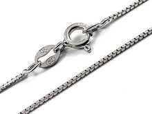 Load image into Gallery viewer, Mothers Day Necklace Sterling Silver We Love You Mother Charm with Rhodium Plated Sterling Silver 0.9mm Stamped 925 Italy Finished Box Chain