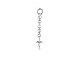 Wholesale Sterling Silver 1 Strand Chain with Cup and Peg, Choose Package Size - BeadPrism