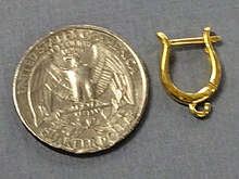 Load image into Gallery viewer, 24K Gold over Silver Hoop Leverback Earwires w/open ring 2 add charms, 1 Pair Hoop Earrings SF1545GP - BeadPrism