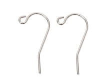 Load image into Gallery viewer, Wholesale Sterling Silver 12mm Shepard Hook Earwire, no bead at end, Choose Package Size - BeadPrism