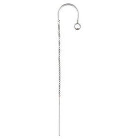 Wholesale Sterling Silver 2.25" Box Chain "U" Earring Threader, Choose Package Size - BeadPrism