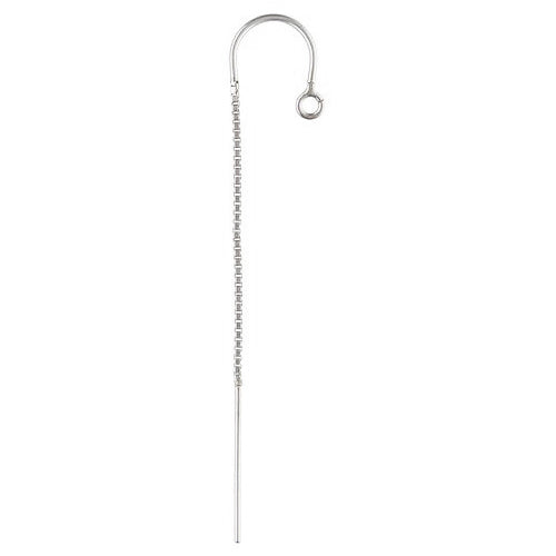 Wholesale Sterling Silver 2.25" Box Chain "U" Earring Threader, Choose Package Size - BeadPrism