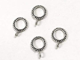 5 pcs Sterling Silver 9mm Round Charm Hanger Bead - BeadPrism