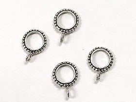 5 pcs Sterling Silver 9mm Round Charm Hanger Bead - BeadPrism