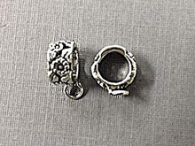 Load image into Gallery viewer, 2 pcs Sterling silver 8mm bail with Flower design ( 1 pair ) - BeadPrism