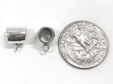 Load image into Gallery viewer, 1 pc Sterling Silver 9.5mm Heavy Duty Plain Bail 5.8mm Hole - BeadPrism