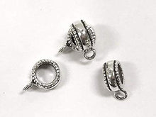 Load image into Gallery viewer, 1 pc Sterling Silver Charm Bead with 5.8mm opening Beaded Band Design - BeadPrism