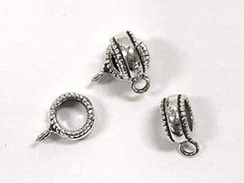 1 pc Sterling Silver Charm Bead with 5.8mm opening Beaded Band Design - BeadPrism