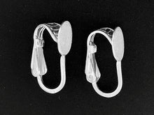 Load image into Gallery viewer, 1 Pair Sterling Silver Clip On Earrings, 16.7mm tall, .925 Sterling Silver Clip on Earring Pad Flat, Silver Ear Clips, Pack of 2 - SF985-8 - BeadPrism