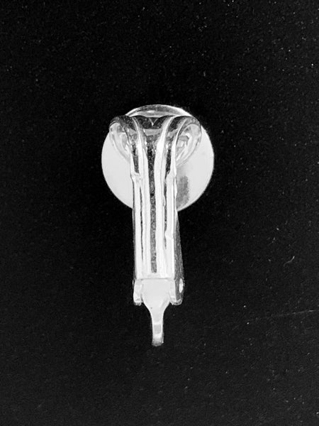 1 Pair Sterling Silver Clip On Earrings, 16.7mm tall, .925 Sterling Silver Clip on Earring Pad Flat, Silver Ear Clips, Pack of 2 - SF985-8 - BeadPrism