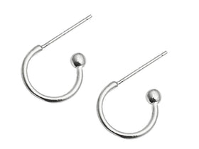 Wholesale Sterling Silver 10mm Earwire with Ball End, Choose Package Size - BeadPrism