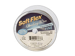 1000 Feet - Soft Flex .014 inch FINE 21 Strand Wire  Clear (Satin Silver) - BeadPrism